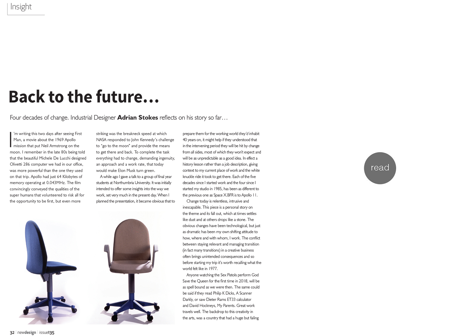 Managing change for New Design Magazine 2019