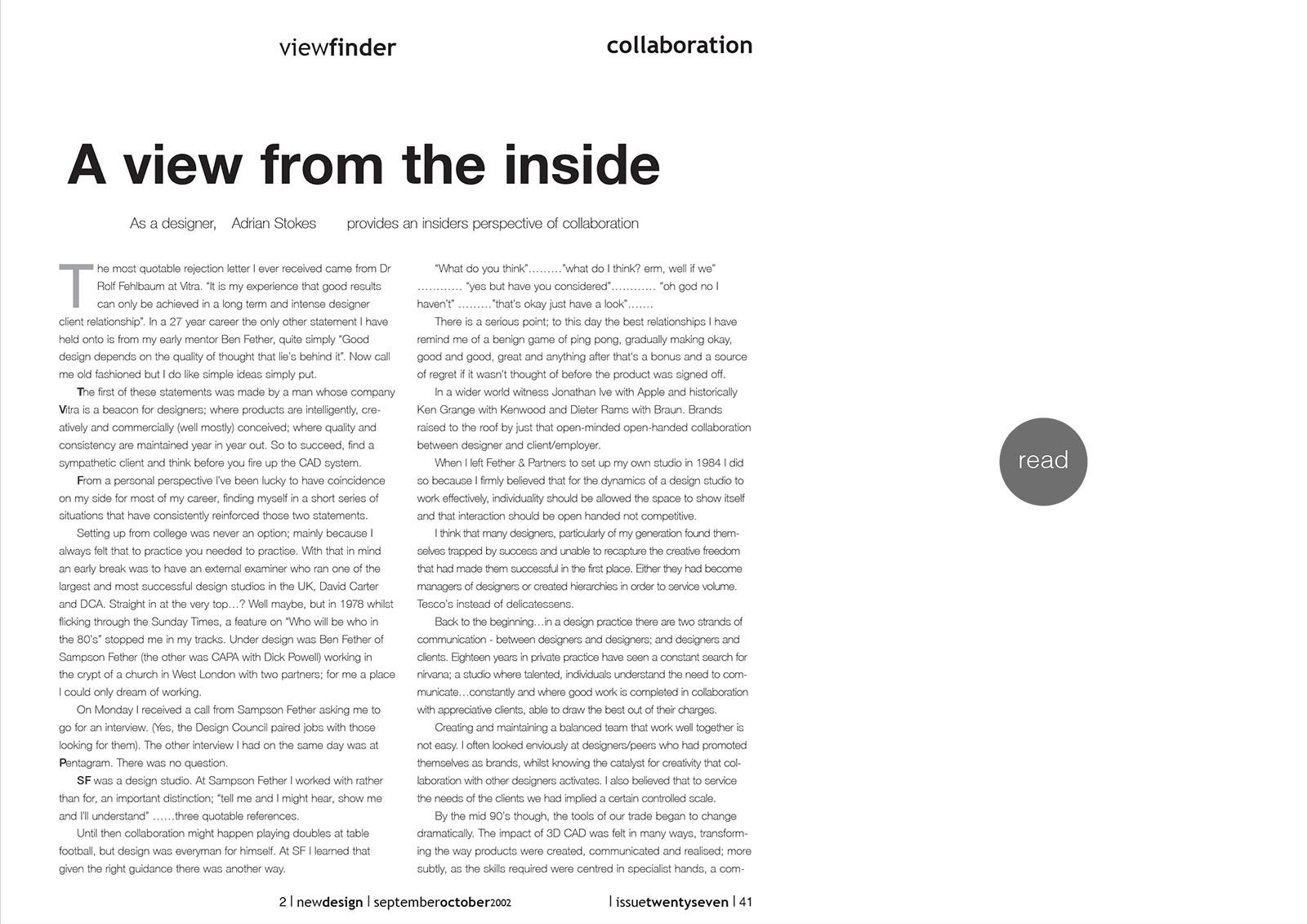 Collaboration for New Design Magazine 2006