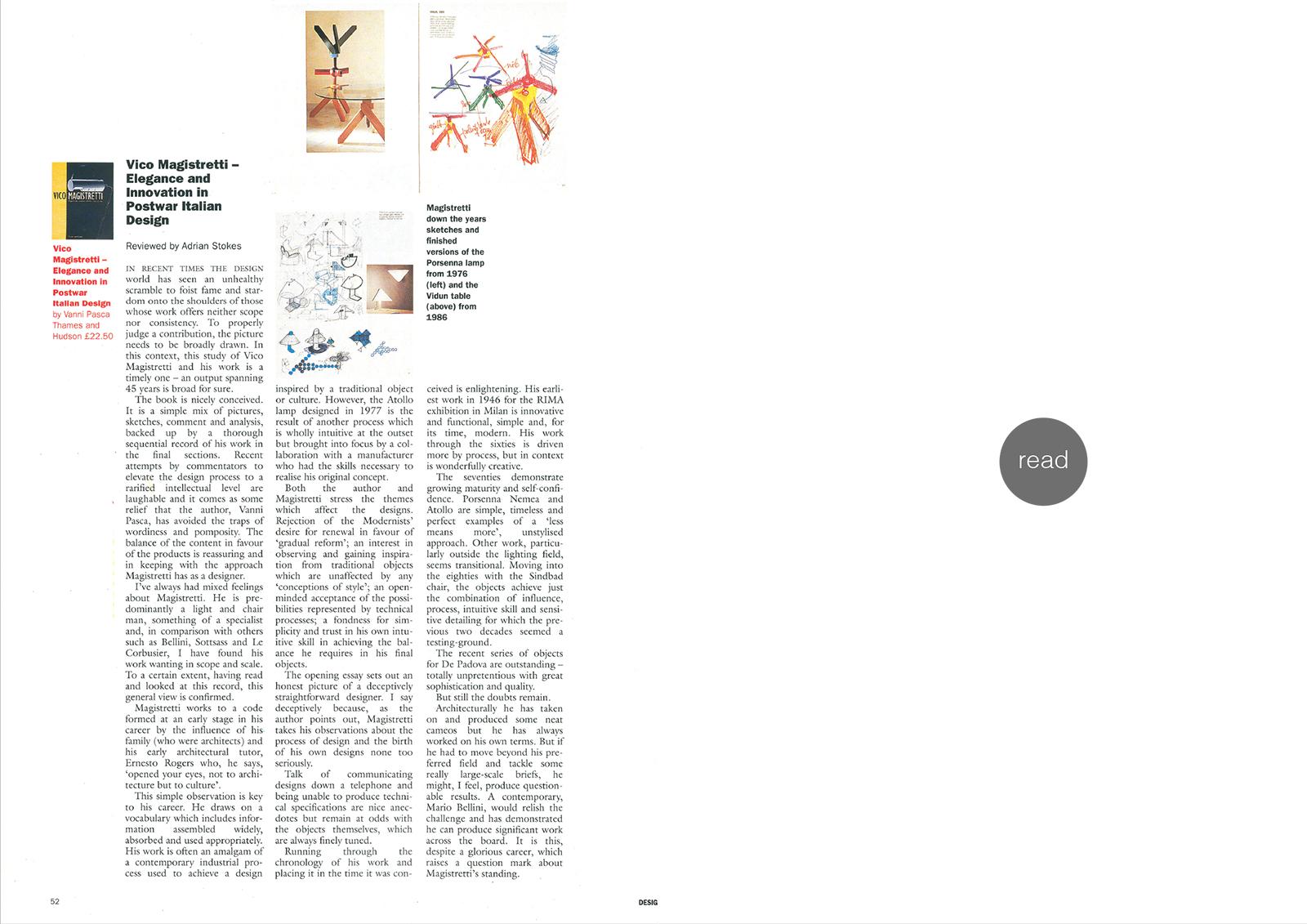 Book review for Design council magazine 1995